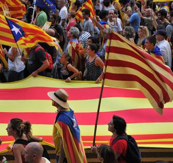 Demonstration during Catalonia's National Day