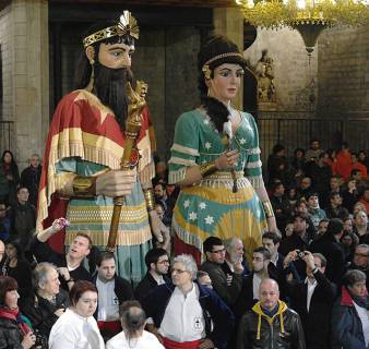 Gegants at the Saint Eulalia Festival