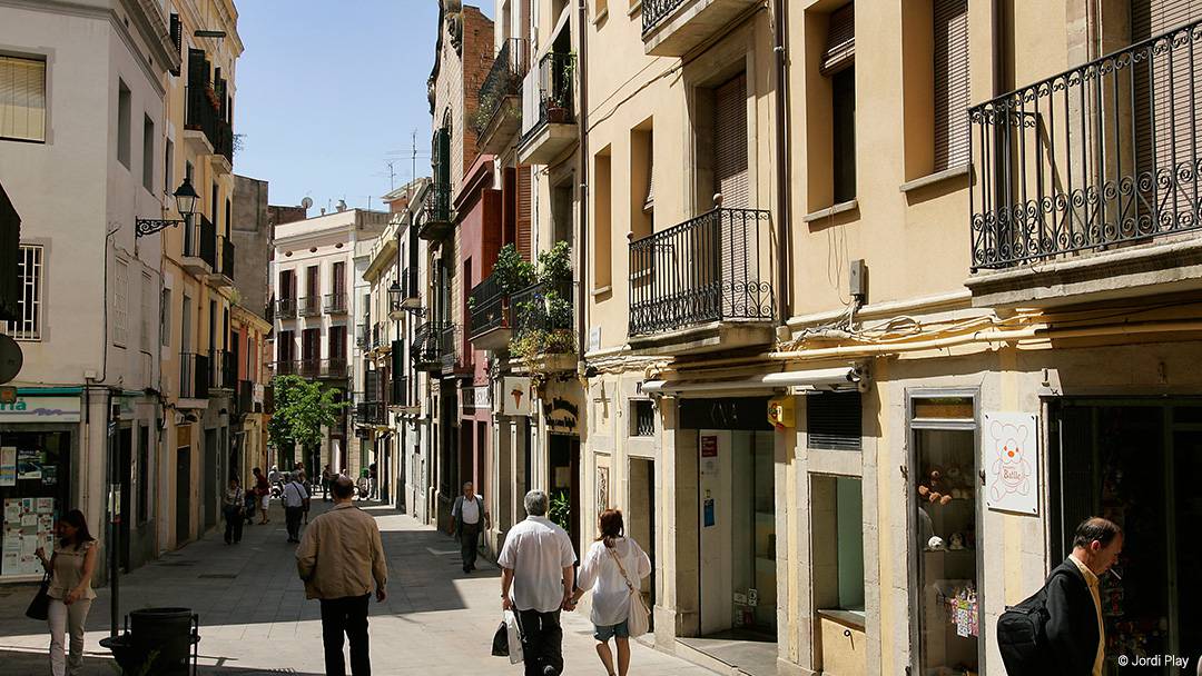Calle Major de Sarrià, en el barrio de Sarrià
