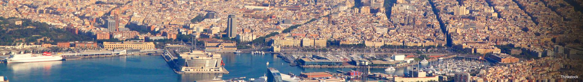Aerial view of the city.